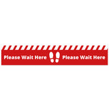COVID SECURE - FLOOR GRAPHICS - PLEASE WAIT HERE (10 Pack)