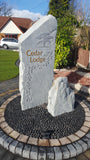 Sandblast Signage - Stone, Wood, Boulders, Granite Hard Sinage - United Flags And Flagstaffs
