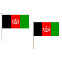 Afghanistan Fabric National Hand Waving Flag  - United Flags And Flagstaffs