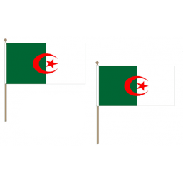 Algeria Fabric National Hand Waving Flag  - United Flags And Flagstaffs