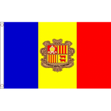 Andorra National Flag - Budget 5 x 3 feet Flags - United Flags And Flagstaffs