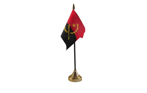 Angola Table Flag Flags - United Flags And Flagstaffs