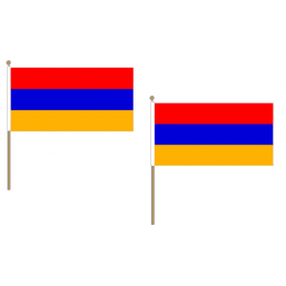 Armenia Fabric National Hand Waving Flag  - United Flags And Flagstaffs