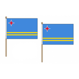Aruba Fabric National Hand Waving Flag  - United Flags And Flagstaffs
