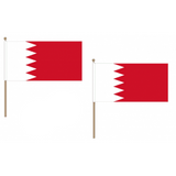 Bahrain Fabric National Hand Waving Flag  - United Flags And Flagstaffs