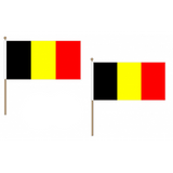 Belgium Fabric National Hand Waving Flag  - United Flags And Flagstaffs