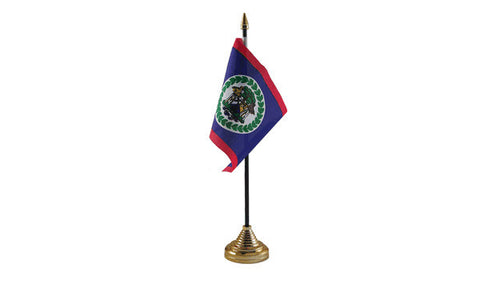 Belize Table Flag Flags - United Flags And Flagstaffs