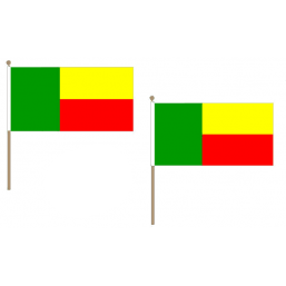 Benin Fabric National Hand Waving Flag  - United Flags And Flagstaffs