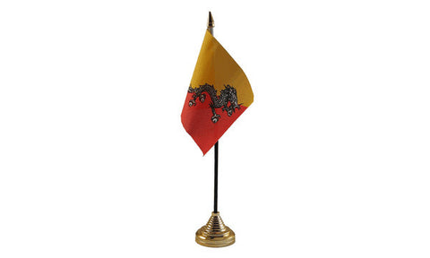Bhutan Table Flag Flags - United Flags And Flagstaffs