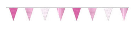 Economy Fabric Bunting - Baby Pink Party Flags - United Flags And Flagstaffs