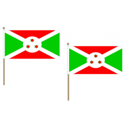 Burundi Fabric National Hand Waving Flag  - United Flags And Flagstaffs