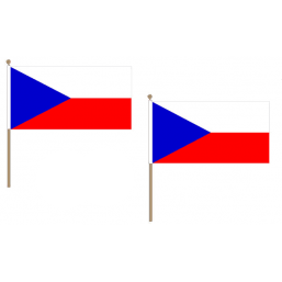 Czech Republic Fabric National Hand Waving Flag  - United Flags And Flagstaffs