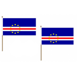 Cape Verde Fabric National Hand Waving Flag  - United Flags And Flagstaffs