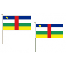 Central African Republic Fabric National Hand Waving Flag  - United Flags And Flagstaffs