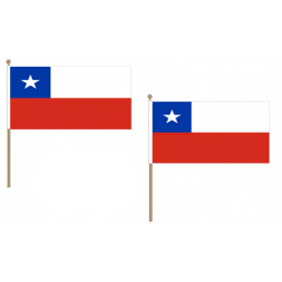 Chile Fabric National Hand Waving Flag  - United Flags And Flagstaffs