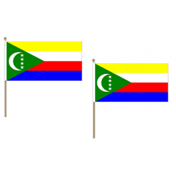 Comoros Fabric National Hand Waving Flag  - United Flags And Flagstaffs
