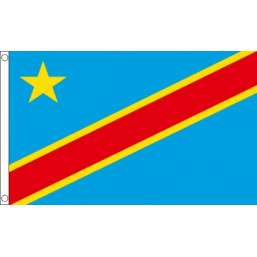 Congo (Democratic Republic) National Flag - Budget 5 x 3 feet Flags - United Flags And Flagstaffs