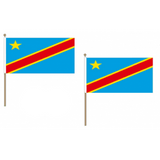 Congo DR Fabric National Hand Waving Flag  - United Flags And Flagstaffs