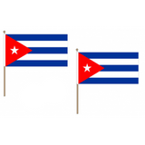 Cuba Fabric National Hand Waving Flag  - United Flags And Flagstaffs