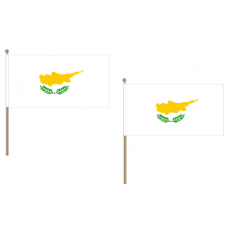 Cyprus Fabric National Hand Waving Flag  - United Flags And Flagstaffs