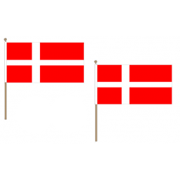Denmark Fabric National Hand Waving Flag  - United Flags And Flagstaffs