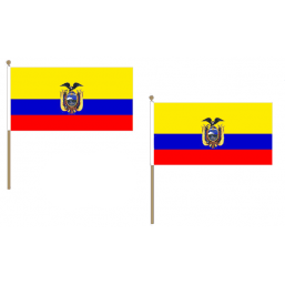 Ecuador Fabric National Hand Waving Flag  - United Flags And Flagstaffs