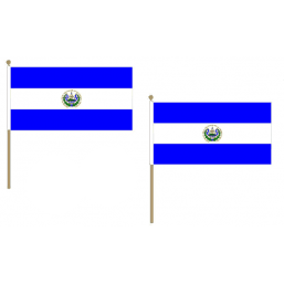 El Salvador Fabric National Hand Waving Flag  - United Flags And Flagstaffs