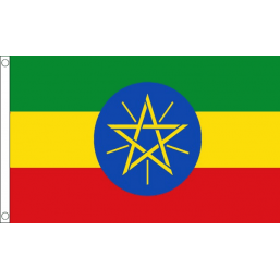 Ethiopia National Flag - Budget 5 x 3 feet Flags - United Flags And Flagstaffs