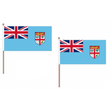 Fiji Fabric National Hand Waving Flag Flags - United Flags And Flagstaffs