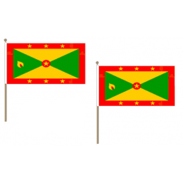 Grenada Fabric National Hand Waving Flag Flags - United Flags And Flagstaffs