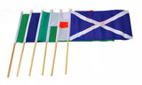 Six Nations Hand Waving Flag Set Flags - United Flags And Flagstaffs