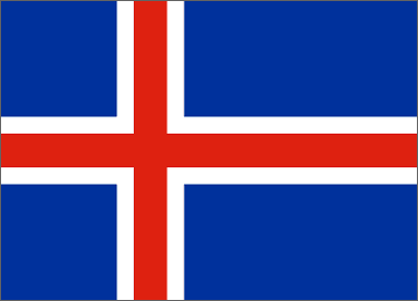 Iceland National Flag Printed Flags - United Flags And Flagstaffs