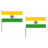 India Fabric National Hand Waving Flag Flags - United Flags And Flagstaffs