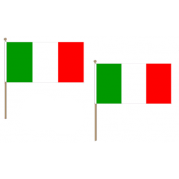 Italy Fabric National Hand Waving Flag Flags - United Flags And Flagstaffs