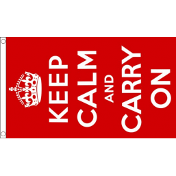 Keep Calm Flag (red) - British Military & Remembrance Flags - United Flags And Flagstaffs
