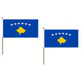 Kosovo Fabric National Hand Waving Flag Flags - United Flags And Flagstaffs