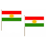 Kurdistan Fabric National Hand Waving Flag Flags - United Flags And Flagstaffs
