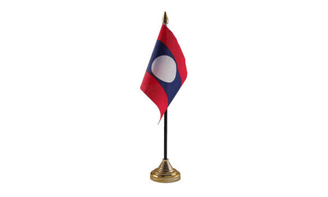 Laos Table Flag Flags - United Flags And Flagstaffs