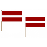 Latvia Fabric National Hand Waving Flag Flags - United Flags And Flagstaffs