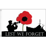 Lest We Forget Flag (Navy) - British Military Flags - United Flags And Flagstaffs