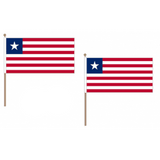Liberia Fabric National Hand Waving Flag Flags - United Flags And Flagstaffs