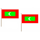Maldives Fabric National Hand Waving Flag Flags - United Flags And Flagstaffs