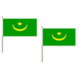 Mauritania Fabric National Hand Waving Flag Flags - United Flags And Flagstaffs