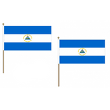 Nicaragua Fabric National Hand Waving Flag Flags - United Flags And Flagstaffs