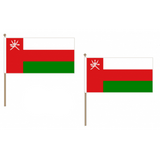 Oman Fabric National Hand Waving Flag Flags - United Flags And Flagstaffs
