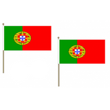 Portugal Fabric National Hand Waving Flag Flags - United Flags And Flagstaffs