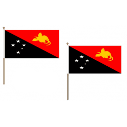 Papua New Guinea Fabric National Hand Waving Flag Flags - United Flags And Flagstaffs