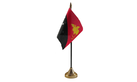 Papua New Guniea Table Flag Flags - United Flags And Flagstaffs