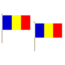 Romania Fabric National Hand Waving Flag Flags - United Flags And Flagstaffs