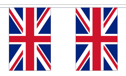 Coronation Union Flag "Fabric" Bunting - Rectangular